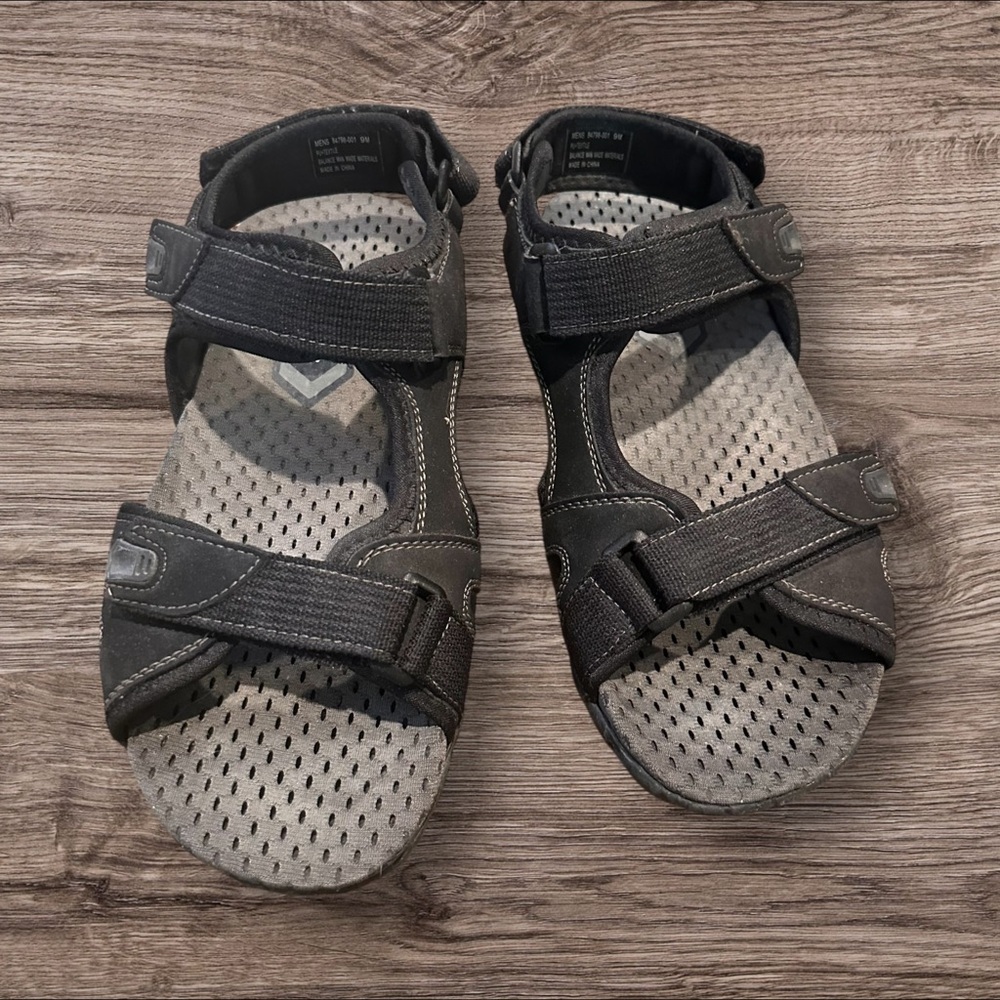 Nunn Bush Men’s Black Walk Sandals Size 9